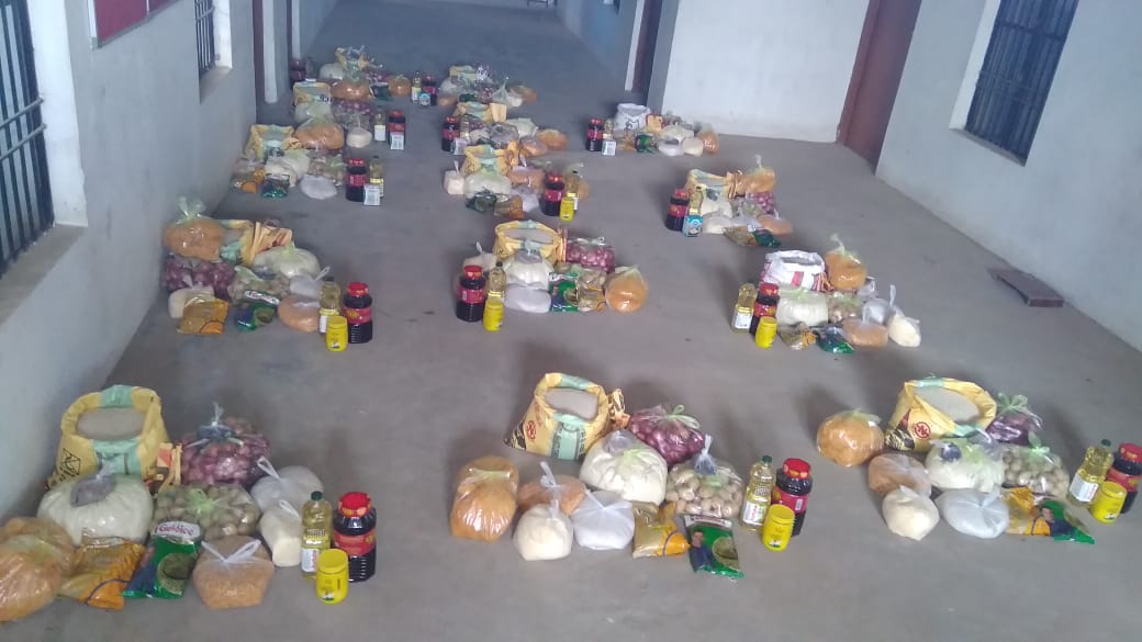 Family receiving food support